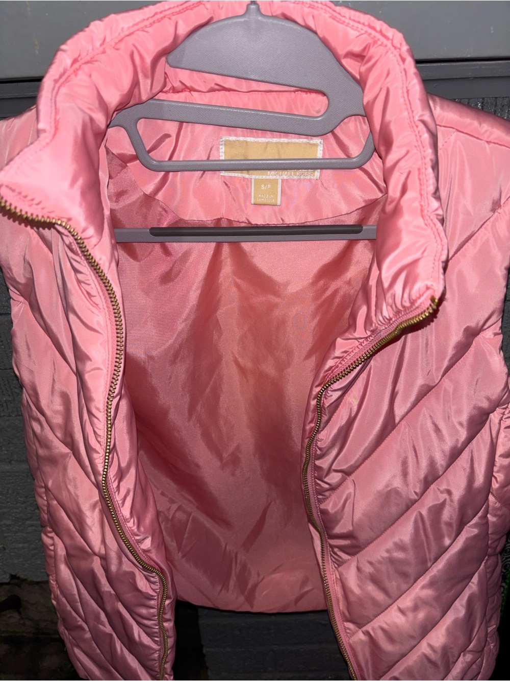 Michael Kors Bubblegum Pink Quilted Puffer Vest - Picture 3 of 7